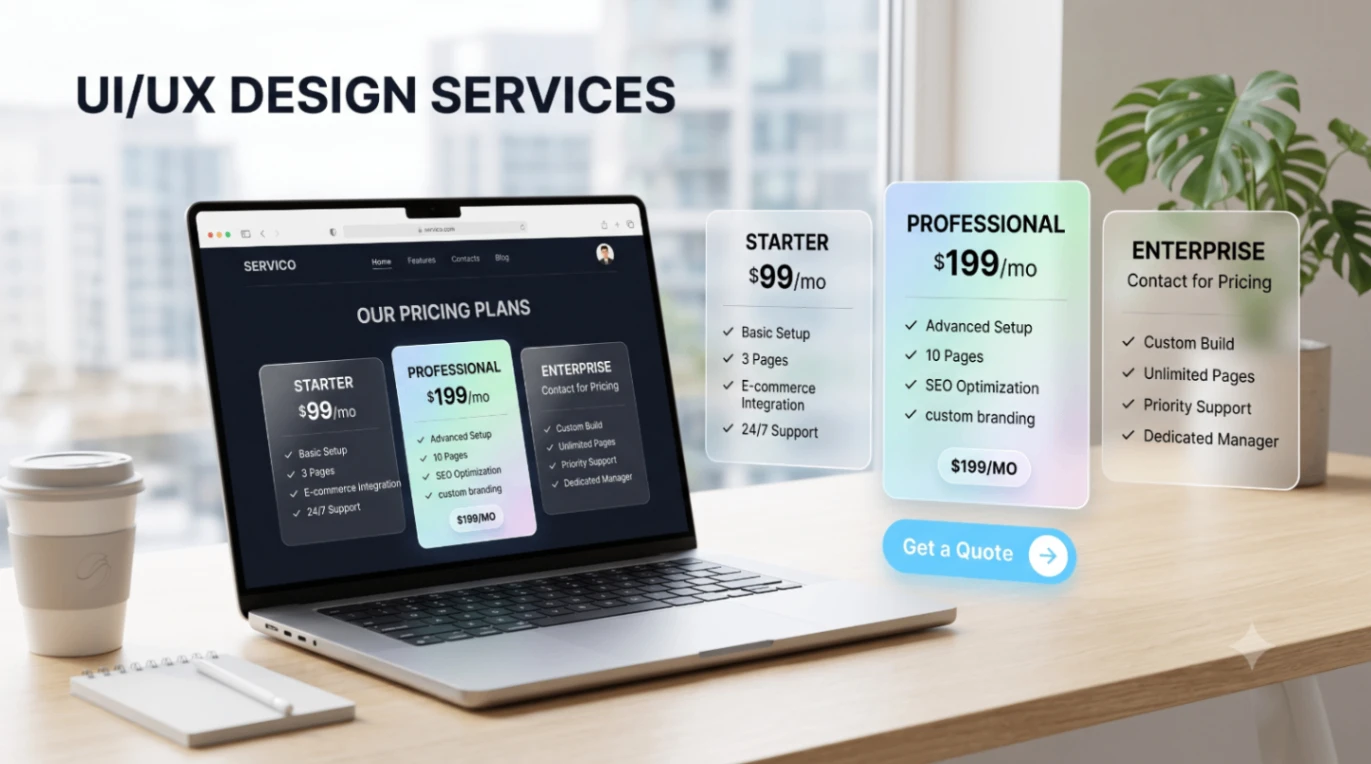 Cách thiết kế trang dịch vụ giúp khách hàng dễ so sánh và gửi yêu cầu báo giá