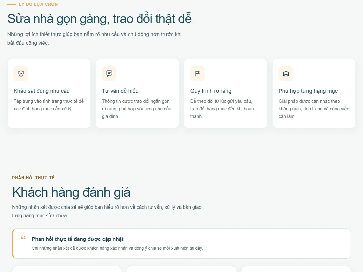 Mẫu website Dịch Vụ & Đời Sống - Nhà Gọn, Việc Nhanh