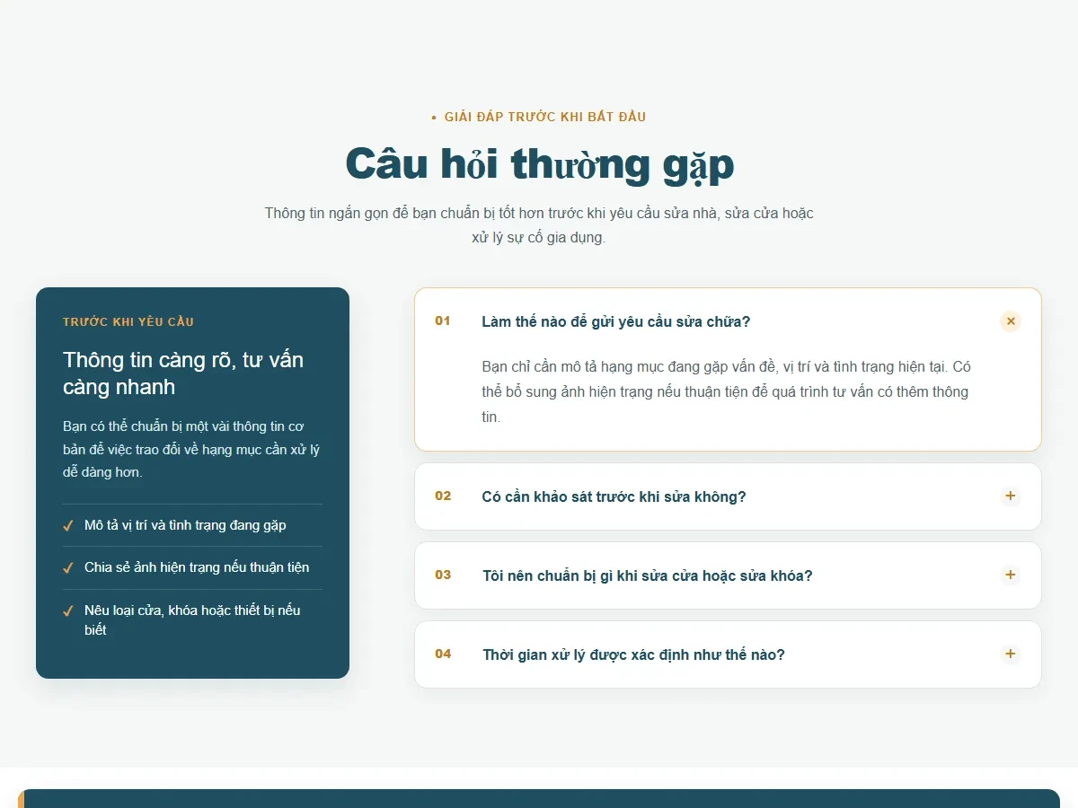 Mẫu website Dịch Vụ & Đời Sống - Nhà Gọn, Việc Nhanh